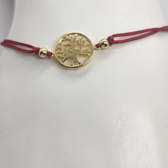 Spiritual Tree of Life Bracelet – Sterling Silver with Red String - Picture 3 of 3